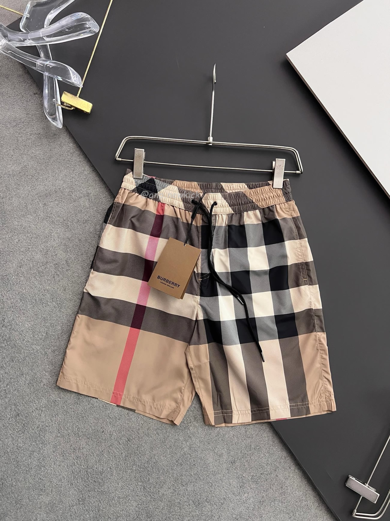 Burberry Check Drawcord Swim Shorts Archive Beige (3) - www.newkick.vip